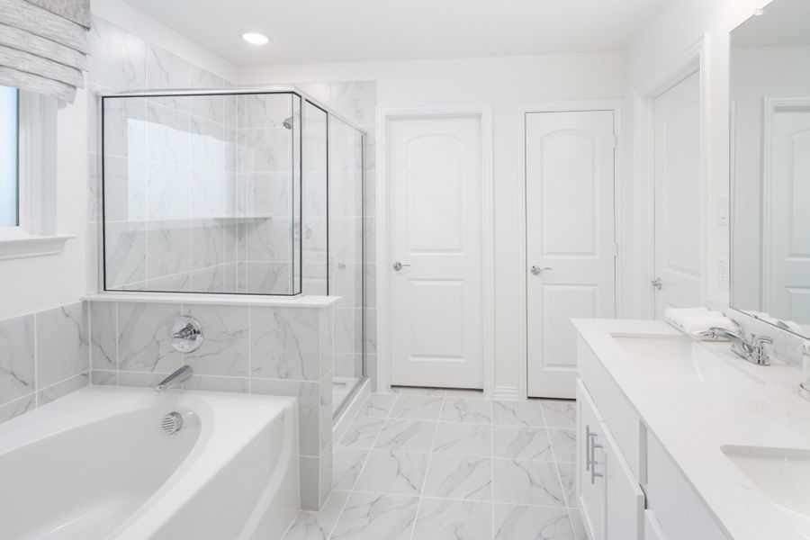 Representative furnished interior of a home built from the Kingston by UnionMain Homes in Elevon, Lavon (Image 47).