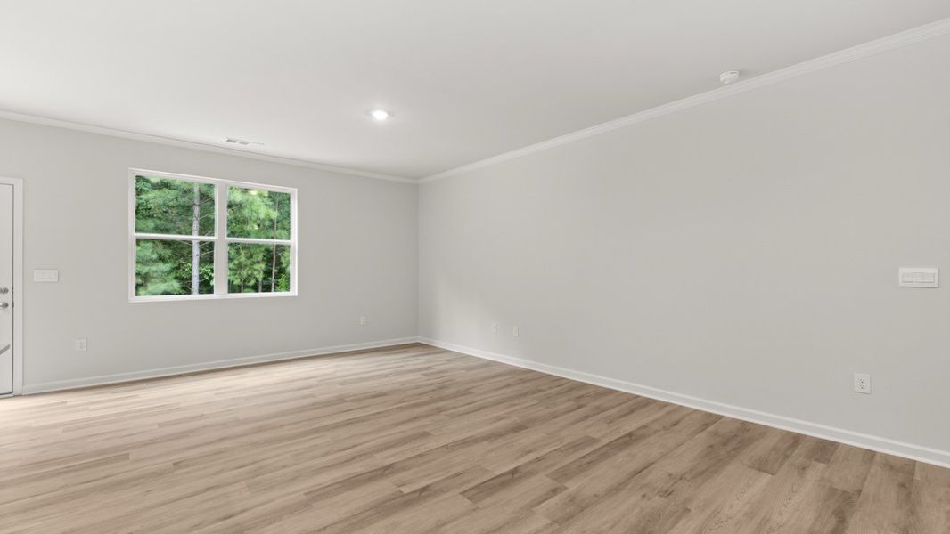 Representative unfurnished interior of a home built from the Salisbury by D.R. Horton in Waypoint, Flowery Branch (Image 15).
