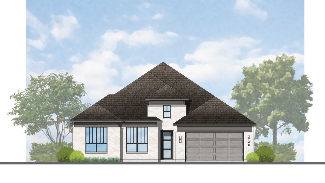 Representative rendering of the exterior for the Canterbury Plan by Highland Homes (Image 6). Representative rendering of the exterior for the Canterbury Plan by Highland Homes (Image 6).