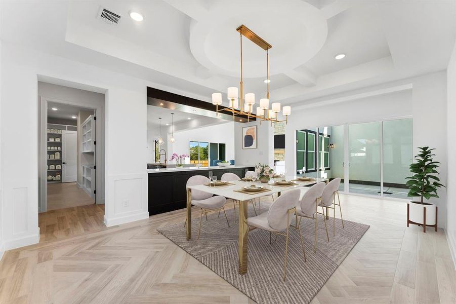 Dining Room. Virtually staged.