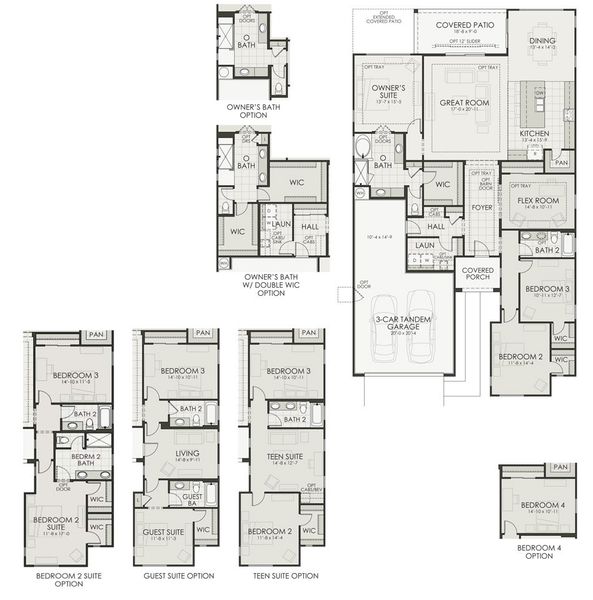 2D floor plan layout for the 2305 by Homes by Towne in Laveen Vistas II, Laveen, AZ (Image 3).