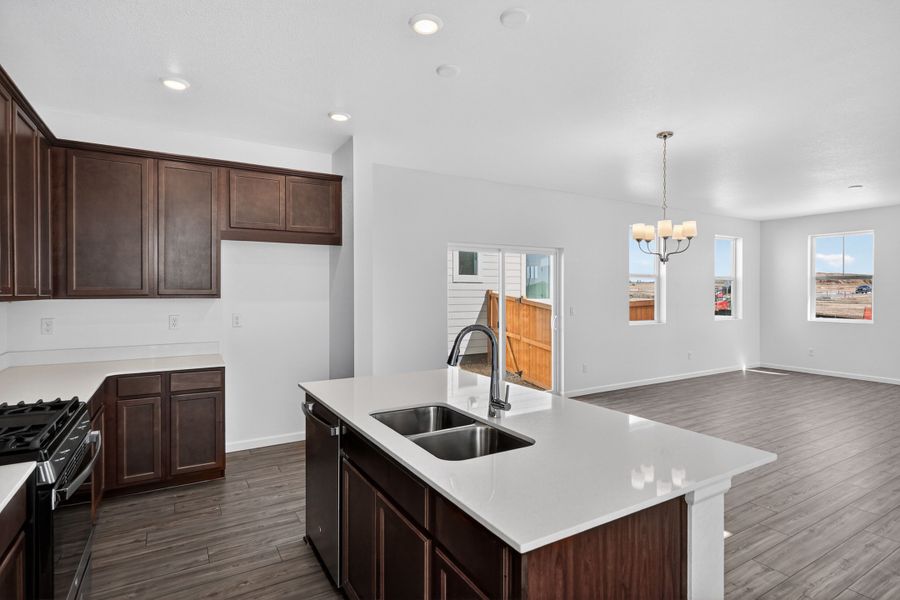 Furnished interior view inside a new home in Sky Ranch, Aurora (Image 5).