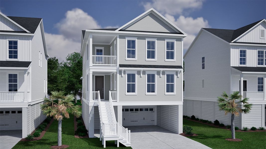 Representative exterior photo of a completed home built from the Harmon - Coastal Collection by Mungo Homes in Long Savanna, Charleston, SC (Image 3). Representative exterior photo of a completed home built from the Harmon - Coastal Collection by Mungo Homes in Long Savanna, Charleston, SC (Image 3).