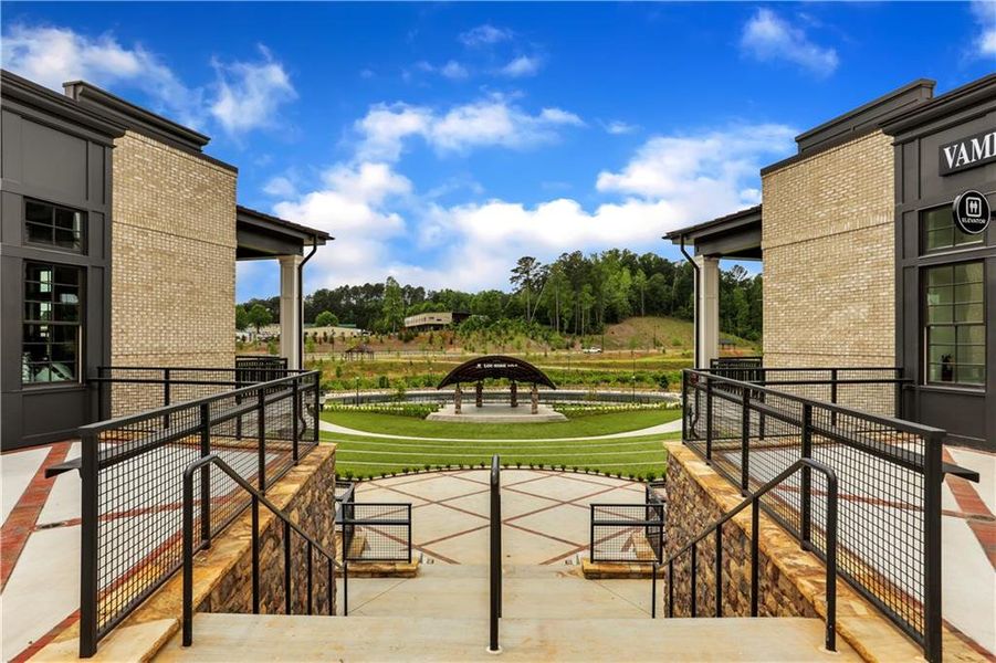 Exterior details and patio area of a home in Estates at Daves Creek, Cumming (Image 2). Exterior details and patio area of a home in Estates at Daves Creek, Cumming (Image 2).