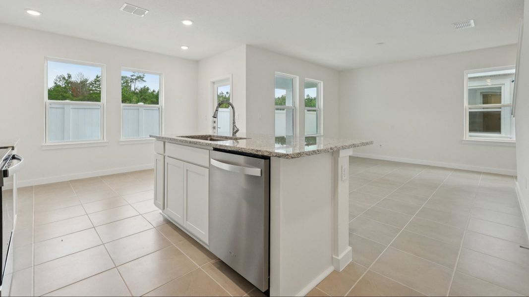 Kitchen of the Coronado - End at Cyrene at Harmony located in St Cloud FL by DRB Homes