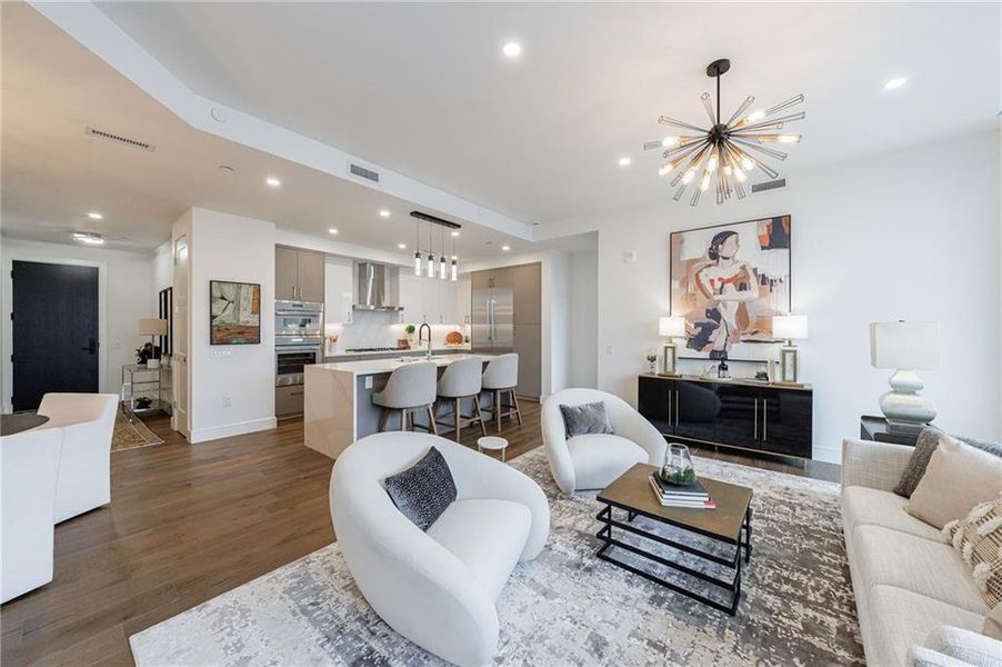 Furnished interior view inside a new home in The Dillon Buckhead, Atlanta (Image 10).