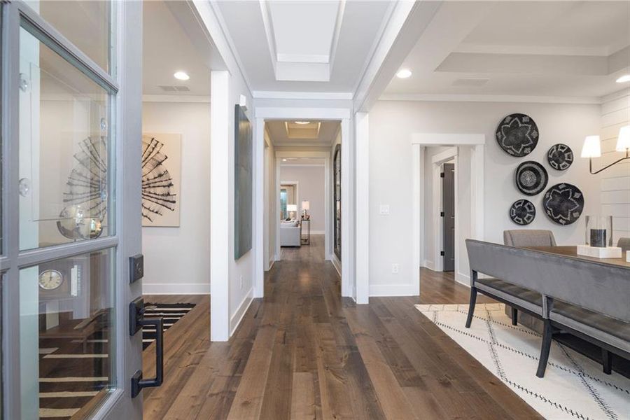 Furnished interior view inside a new home in Soleil Belmont Park, Canton (Image 23).