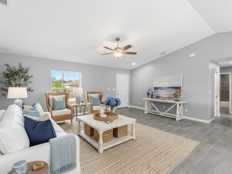 Furnished interior view inside a new home in , Port Charlotte (Image 13). Furnished interior view inside a new home in , Port Charlotte (Image 13).