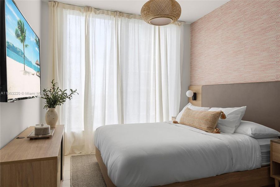 Furnished interior view inside a new home in , Miami (Image 44).