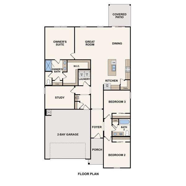 2D floor plan layout for the Travis by Century Communities in Tributary, Dallas, GA (Image 3). 2D floor plan layout for the Travis by Century Communities in Tributary, Dallas, GA (Image 3).
