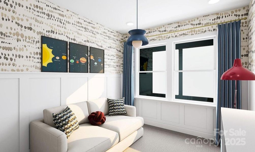 Secondary Bedroom or Playroom. *Virtual Rendering | Actual Finishes and Structural Selections May Vary. Secondary Bedroom or Playroom. *Virtual Rendering | Actual Finishes and Structural Selections May Vary.