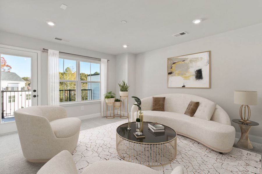 Loft on Third Floor in new home construction at Sk