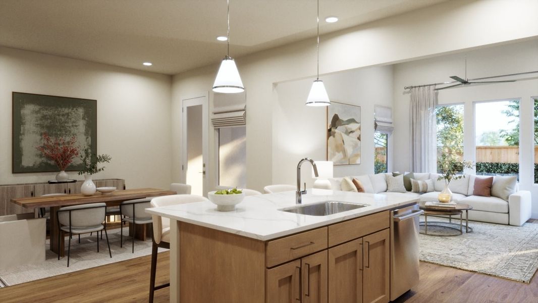 Representative furnished interior of a home built from the 4060 by Risewell Homes in Freedom at Anthem, Kyle (Image 8).