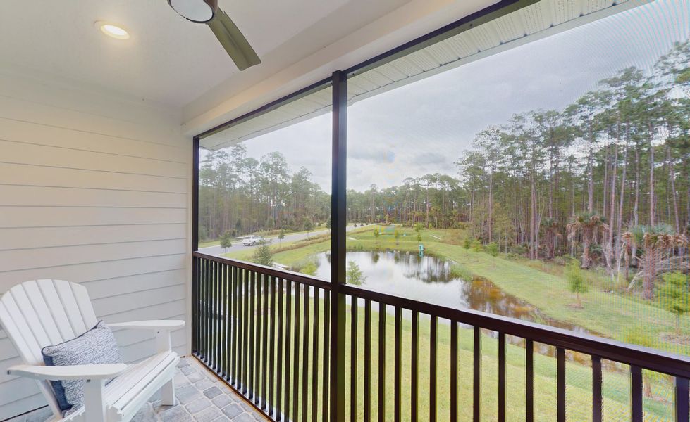Exterior details and patio area of a home in Plantation Bay, Ormond Beach (Image 26).