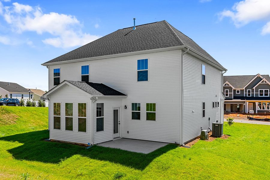 Front exterior of a new home in Hanes Lake, Winston-Salem, NC, highlighting curb appeal (Image 20).