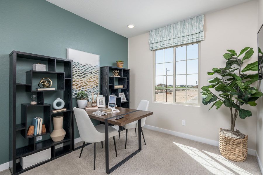 Representative furnished interior of a home built from the Chartreuse by Risewell Homes in Greenpointe at Eastmark, Mesa (Image 9).