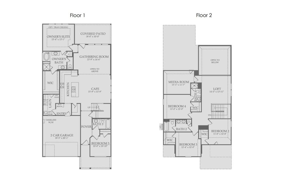 2D floor plan layout of this home in Highland Lakes, McKinney, TX (Image 4).