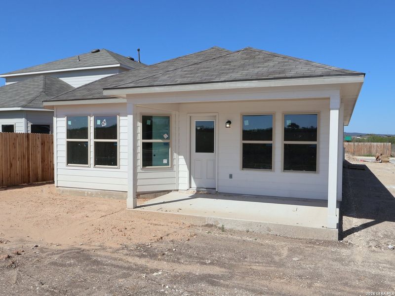 Exterior details and patio area of a home in Winding Brook, San Antonio (Image 3).