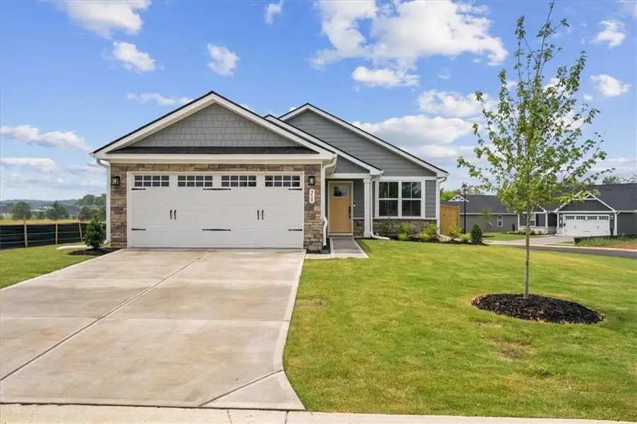 Front exterior of a new home in , Calhoun, GA, highlighting curb appeal (Image 2). Front exterior of a new home in , Calhoun, GA, highlighting curb appeal (Image 2).