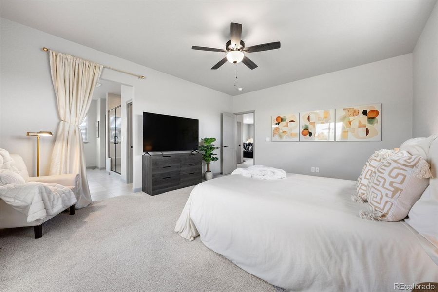 Spacious primary suite.