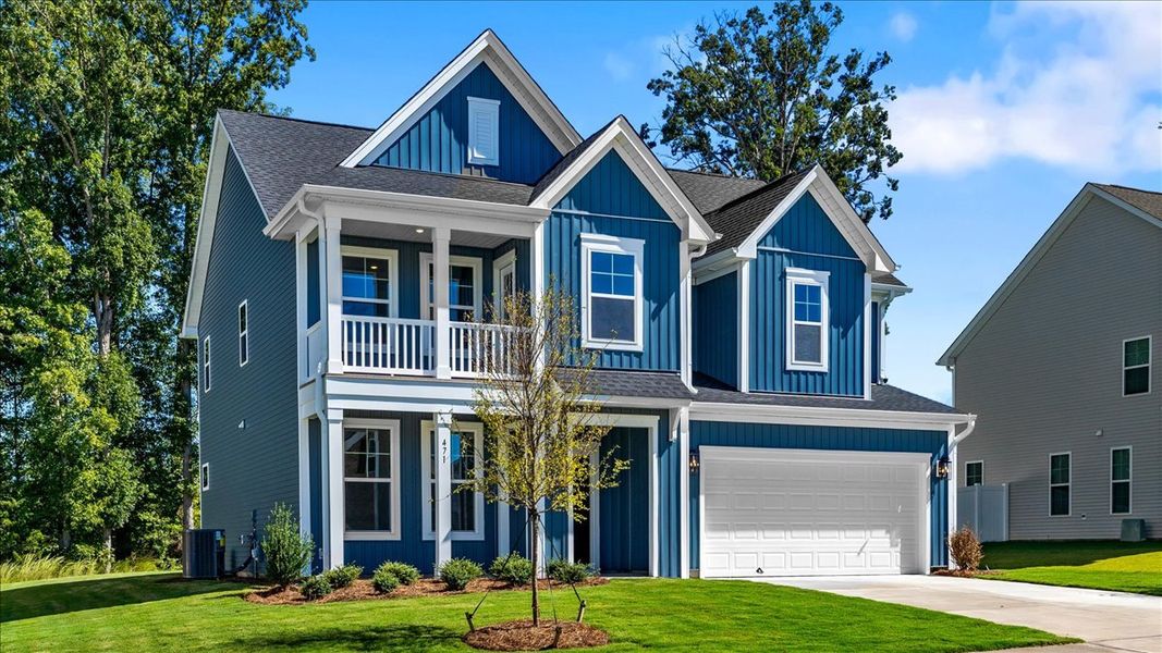 Front exterior of a new home in Fieldstone, Lexington, NC, highlighting curb appeal (Image 2). Front exterior of a new home in Fieldstone, Lexington, NC, highlighting curb appeal (Image 2).
