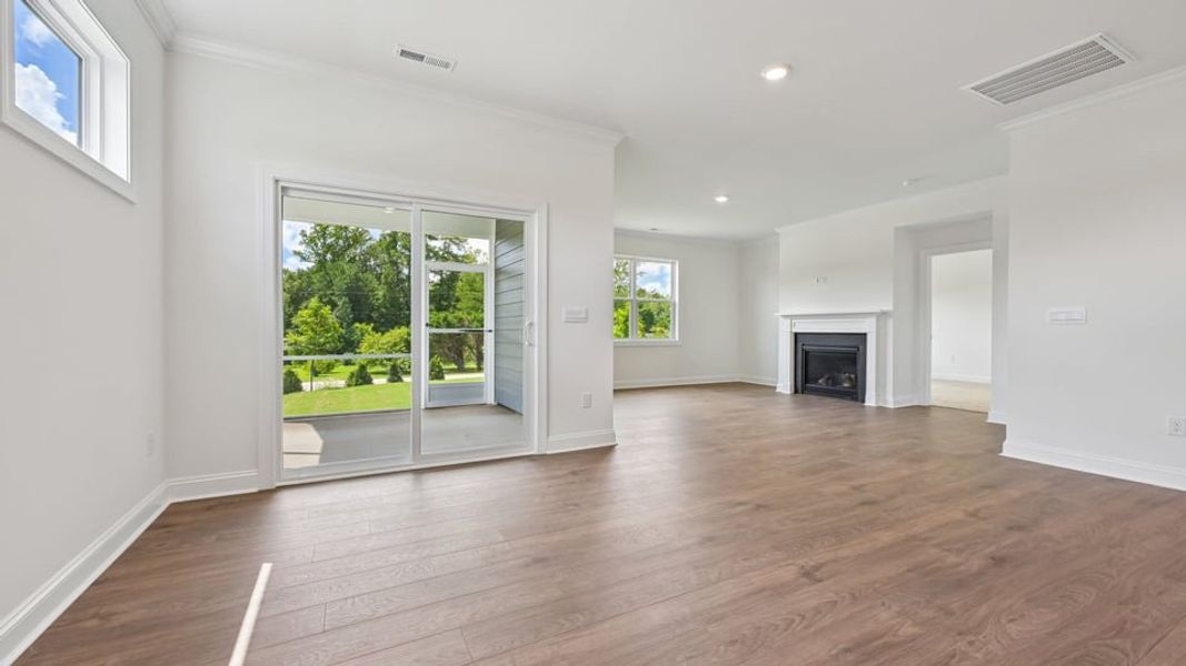 Representative unfurnished interior of a home built from the Sophie by D.R. Horton in The Manors at Haywood Glen, Knightdale (Image 12). Representative unfurnished interior of a home built from the Sophie by D.R. Horton in The Manors at Haywood Glen, Knightdale (Image 12).
