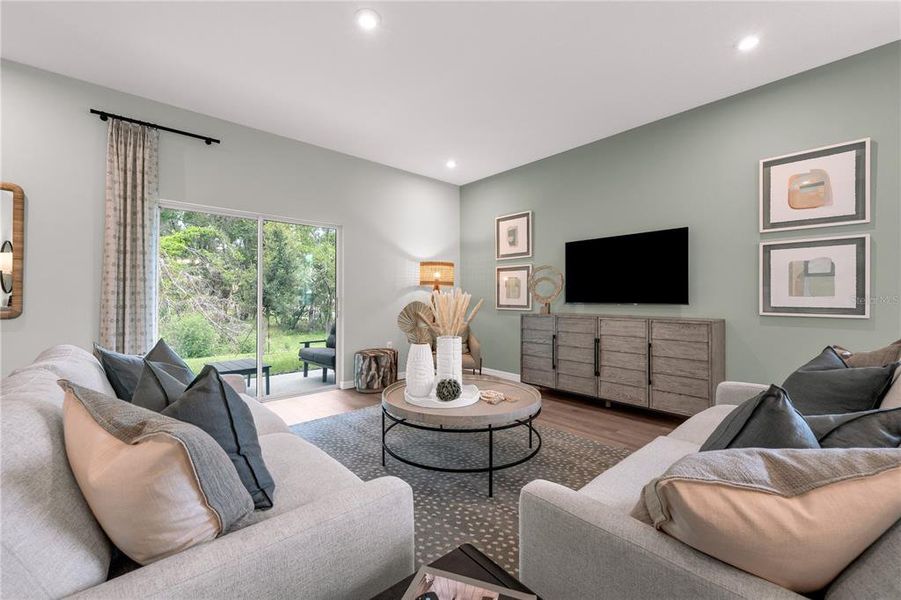 Furnished interior view inside a new home in Covered Bridge at Liberty Bluff, Haines City (Image 37).