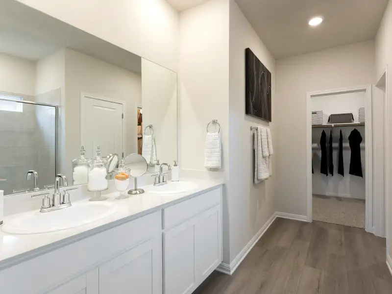Furnished interior view inside a new home in Riverbend at Double Eagle - Reserve Collection, Cedar Creek (Image 7).
