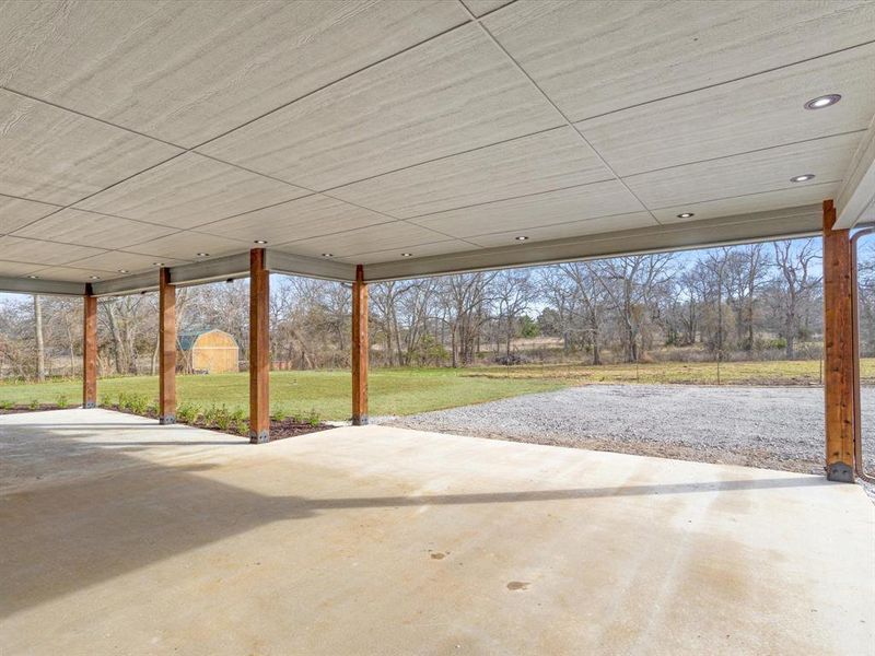 View of backyard from the Porch area