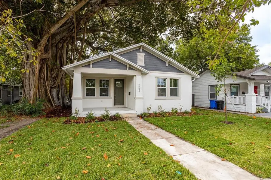 Front exterior of a new home in , St. Petersburg, FL, highlighting curb appeal (Image 2). Front exterior of a new home in , St. Petersburg, FL, highlighting curb appeal (Image 2).