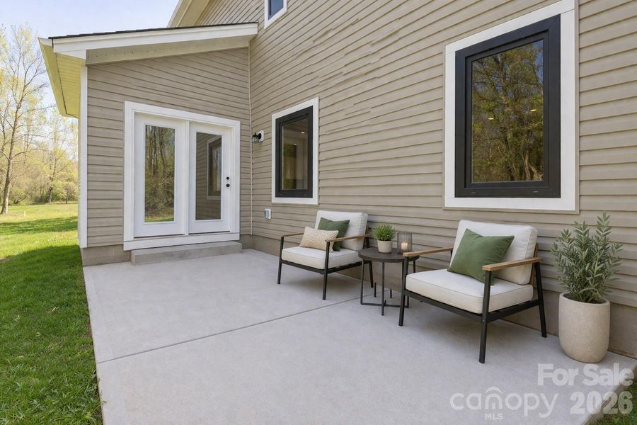 Exterior details and patio area of a home in , Hudson (Image 3).