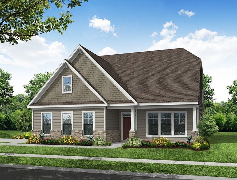 Representative exterior photo of a completed home built from the Cooper by Eastwood Homes in Twin Creek Forsyth, Kernersville, NC (Image 2).