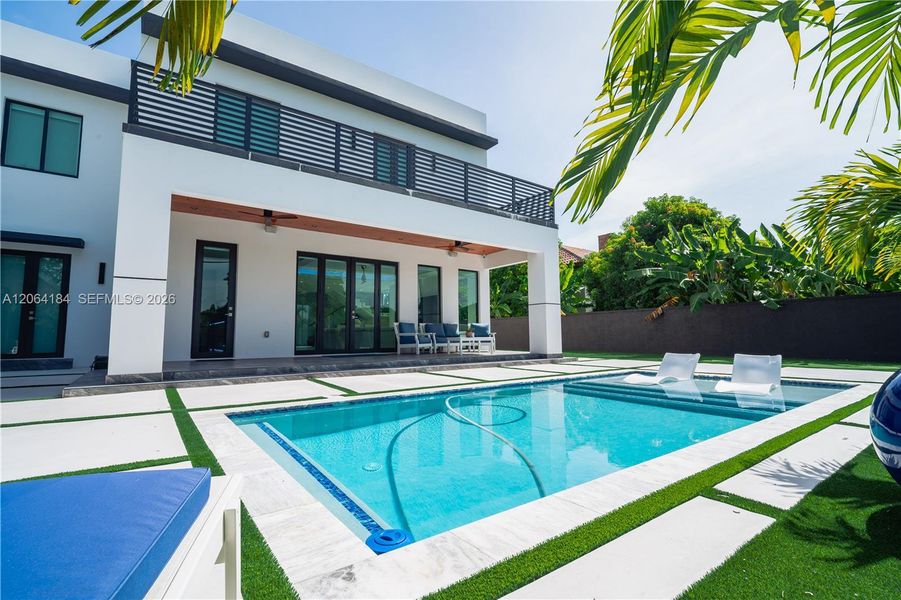 Exterior details and patio area of a home in , Miami (Image 43). Exterior details and patio area of a home in , Miami (Image 43).