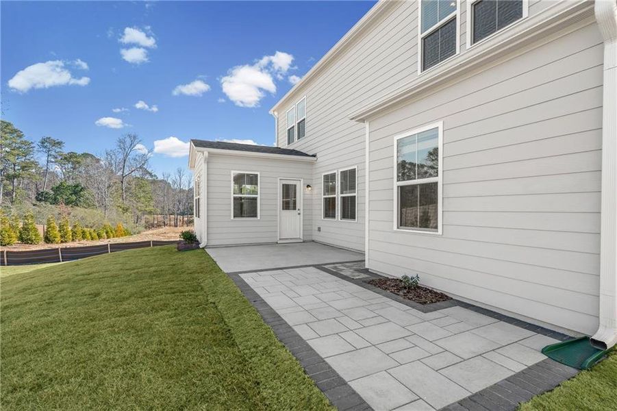 Exterior details and patio area of a home in Berkeley Mill, Cumming (Image 18).