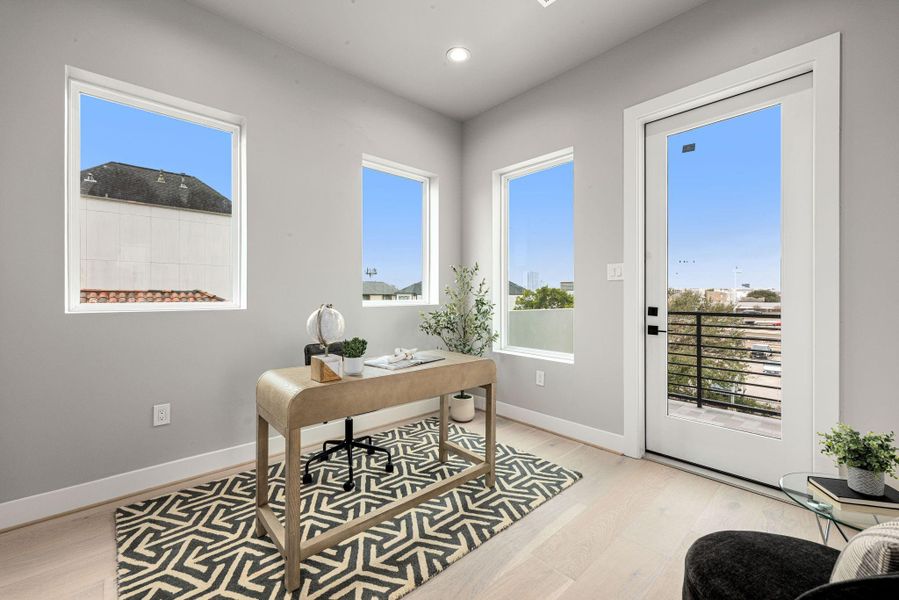 Furnished interior view inside a new home in , Houston (Image 17).
