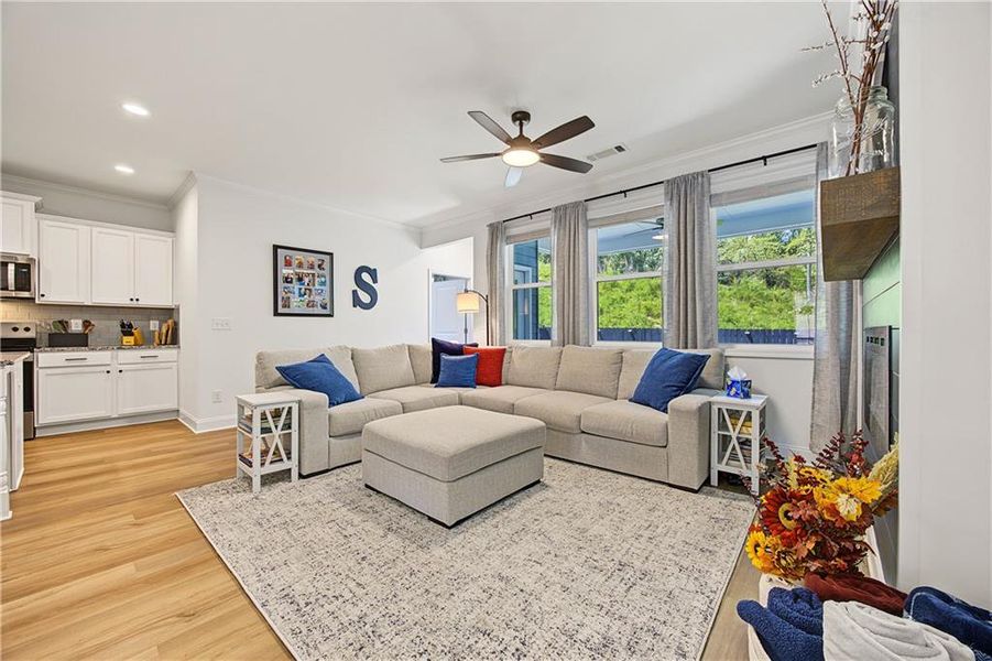 Furnished interior view inside a new home in , Flowery Branch (Image 10).