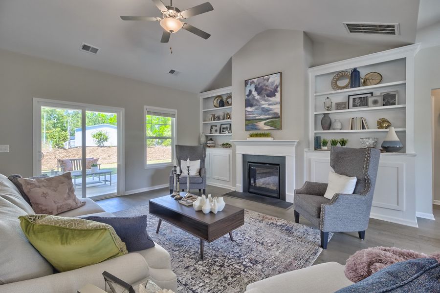 Representative furnished interior of a home built from the Wisteria II by Great Southern Homes in Briarfield, Conway (Image 11).
