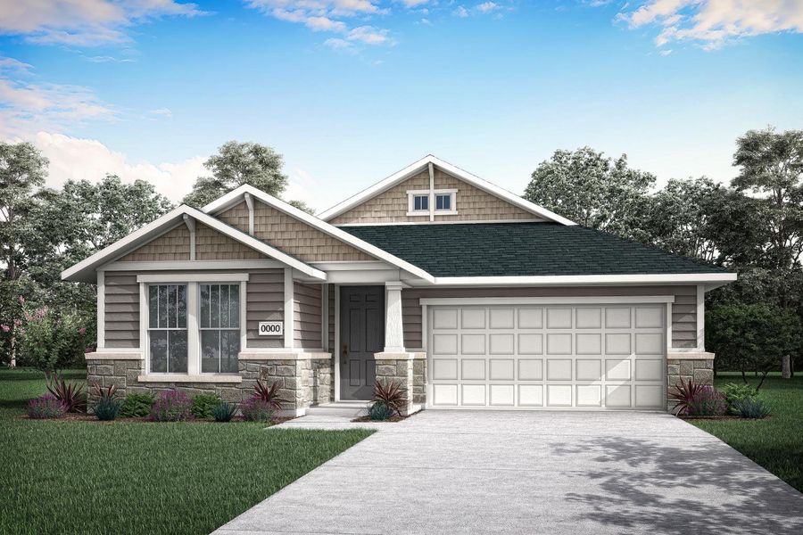 Representative exterior photo of a completed home built from the Madison by Tri Pointe Homes in Discovery Collection at The Meadows, Krum, TX (Image 20).