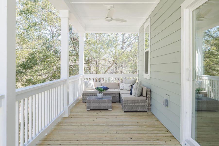 Exterior details and patio area of a home in Mount Pleasant Homes, Mount Pleasant (Image 25).