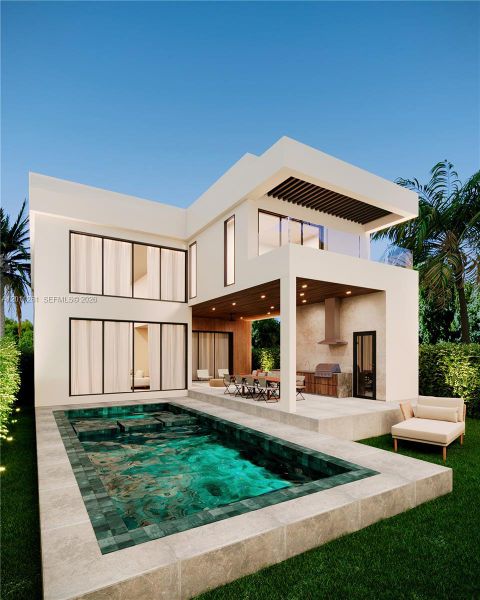 Exterior details and patio area of a home in , Miami (Image 29).