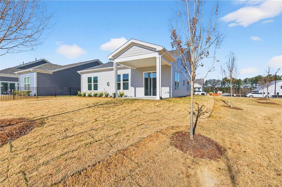 Exterior details and patio area of a home in The Reserve at Bells Ferry, Kennesaw (Image 3).