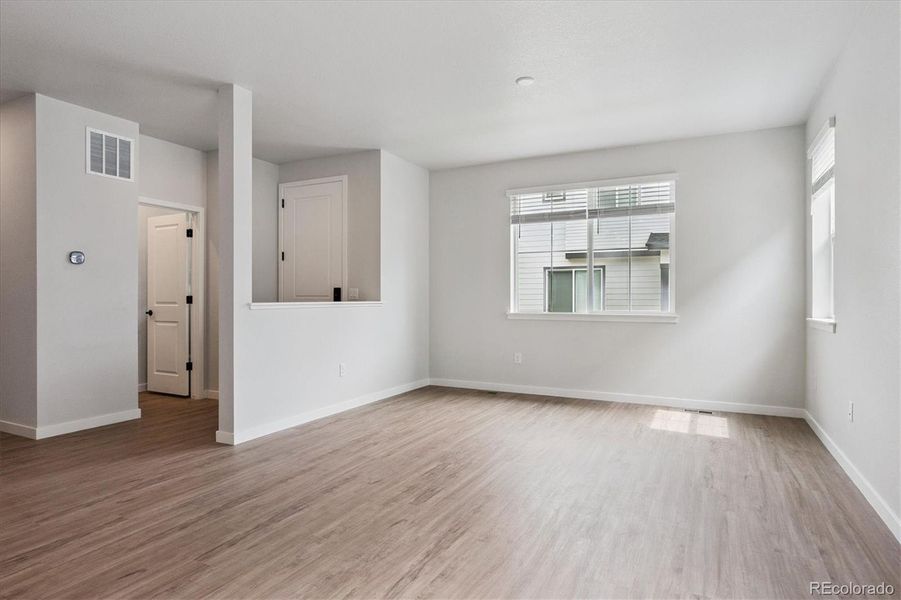 Spacious, unfurnished interior of a new home in Paired Homes at Alder Creek, Parker (Image 14). Spacious, unfurnished interior of a new home in Paired Homes at Alder Creek, Parker (Image 14).