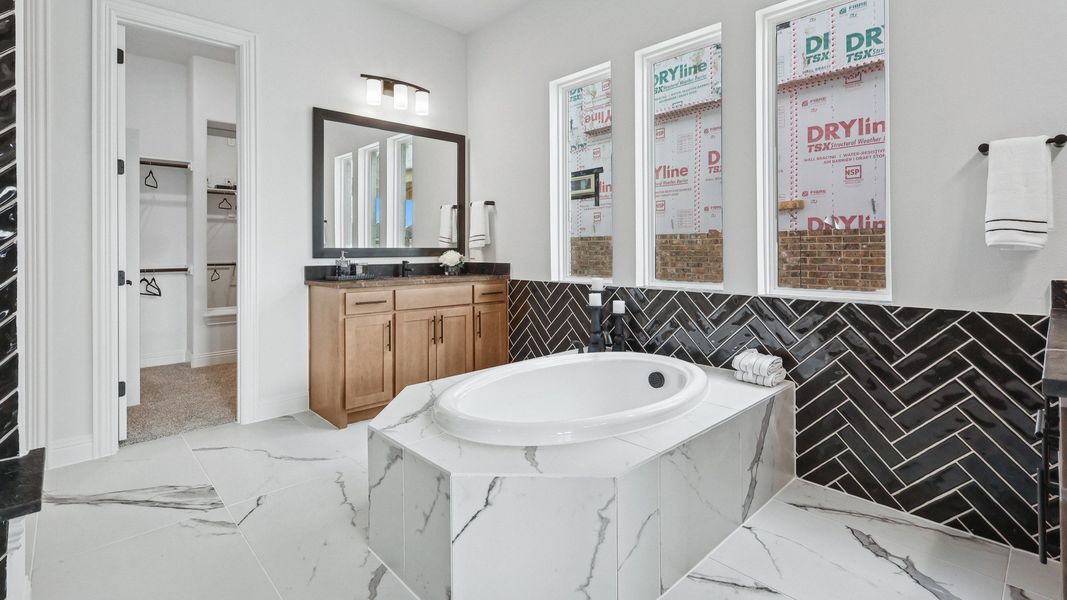 Representative furnished interior of a home built from the Cornell by Brightland Homes in Green Meadows Premier, Celina (Image 17).