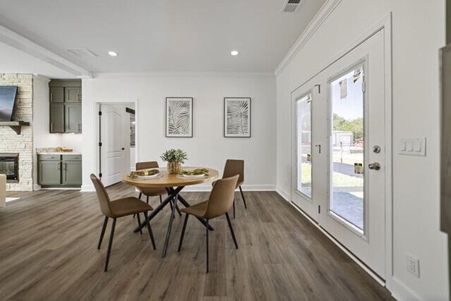 Furnished interior view inside a new home in , Cross (Image 30).