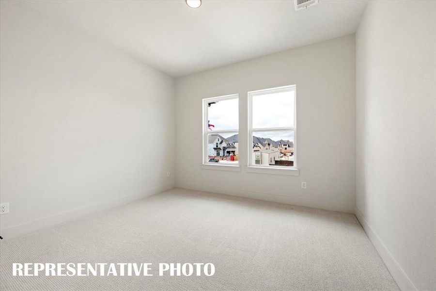 One of two nicely sized secondary bedrooms in our Cicero plan.  REPRESENTATIVE PHOTO