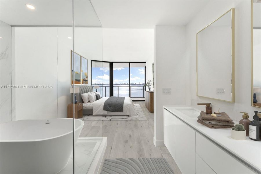 Furnished interior view inside a new home in Aria Reserve, Miami (Image 3).