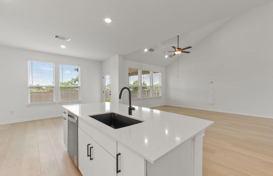 Furnished interior view inside a new home in Horizon Lake, Leander (Image 11). Furnished interior view inside a new home in Horizon Lake, Leander (Image 11).