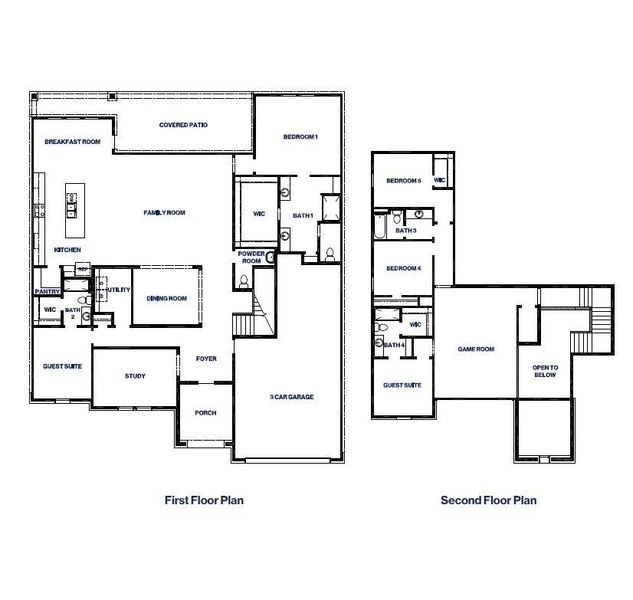 2D floor plan layout of this home in Riverside Estates, Mont Belvieu, TX (Image 5).
