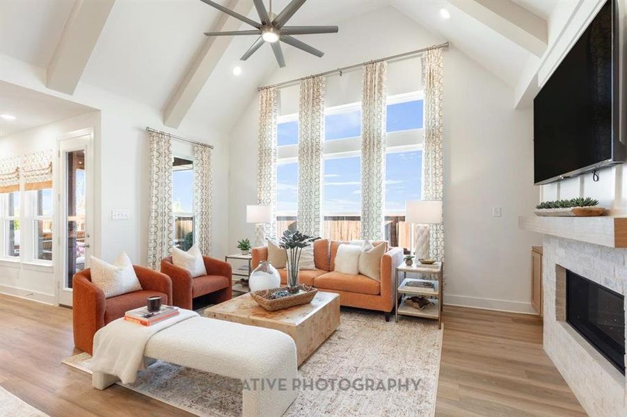 Furnished interior view inside a new home in Sonoma Verde: 60ft. lots, McLendon-Chisholm (Image 36).