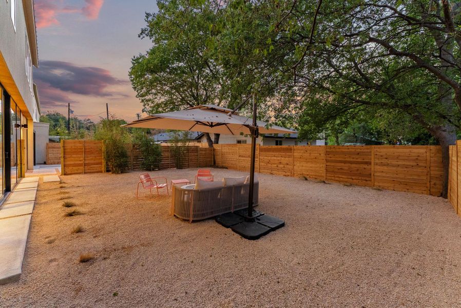 Exterior details and patio area of a home in , Austin (Image 23). Exterior details and patio area of a home in , Austin (Image 23).